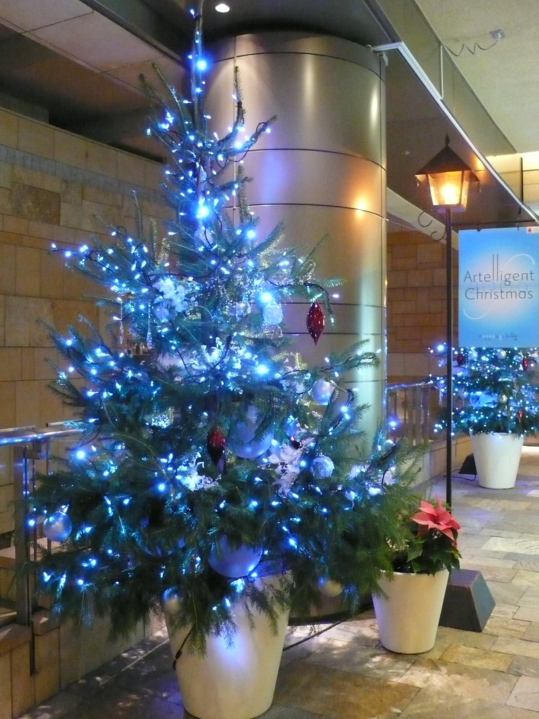 Blue christmas tree